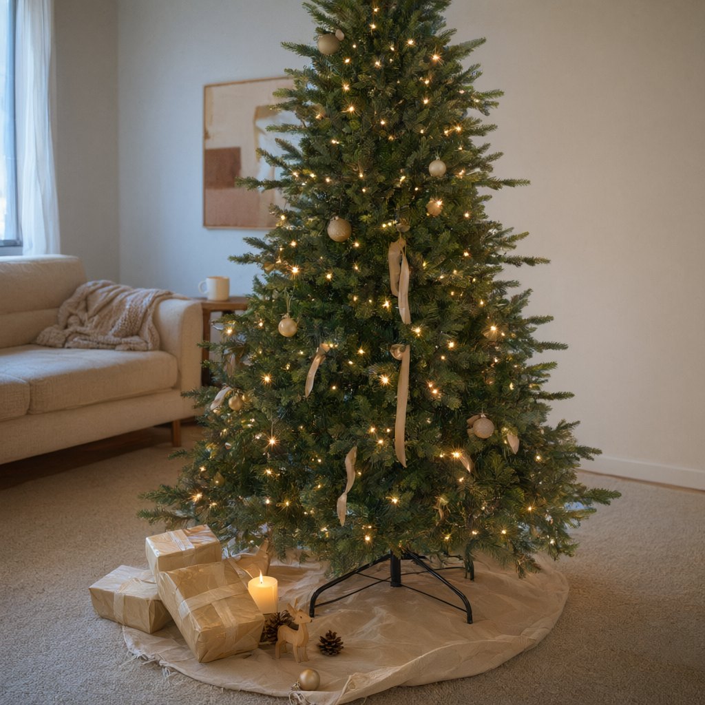 SHareconn pre-lit tree in warm white mode