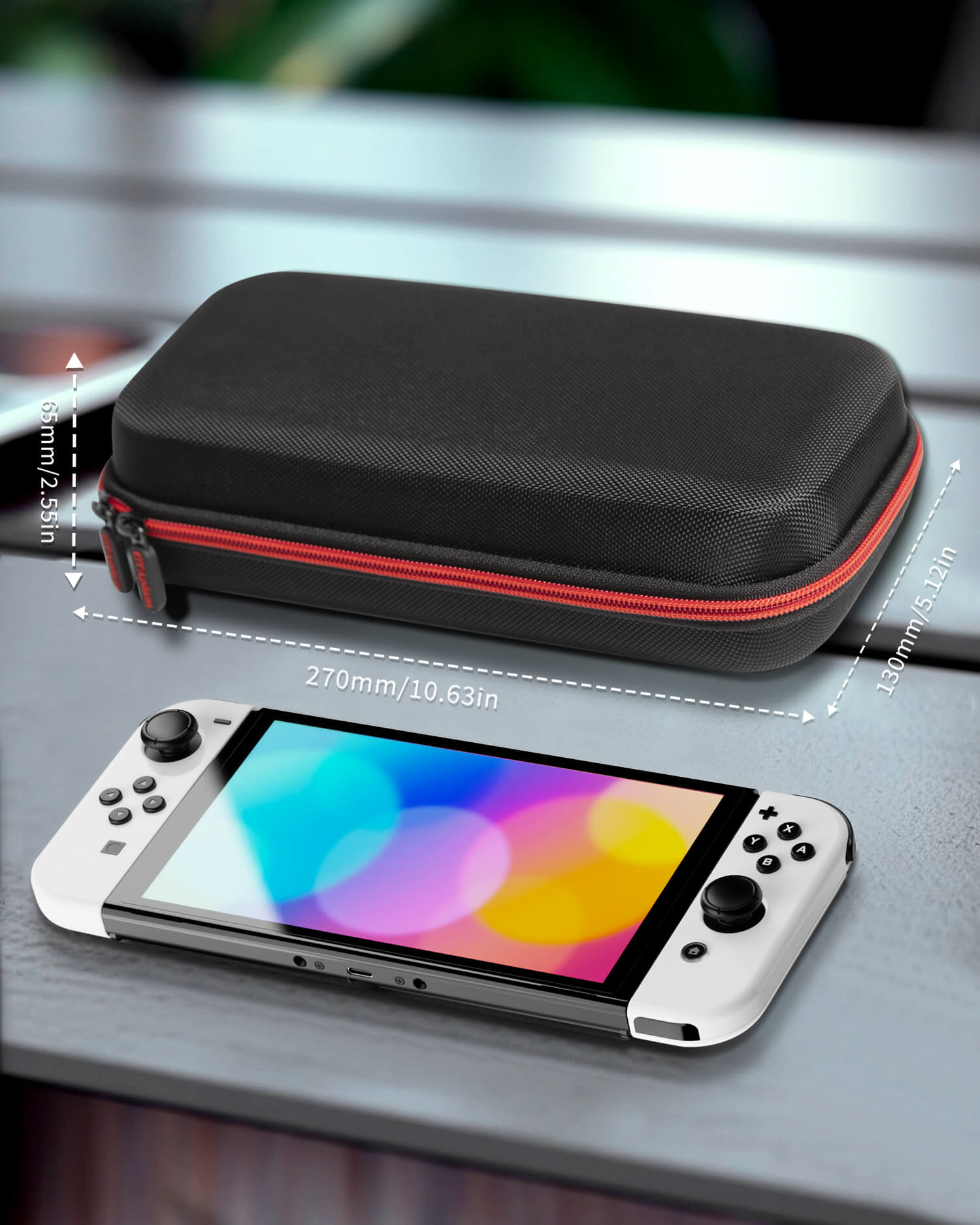 Benazcap Funda compatible con Nintendo Switch OLED modelo 2021, 14 en 1,  kit de accesorios con funda de transporte, cubierta transparente, protector