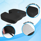 Benazcap Seat Cushion for Office Chair Cushions, Memory Foam Non-Slip, Black