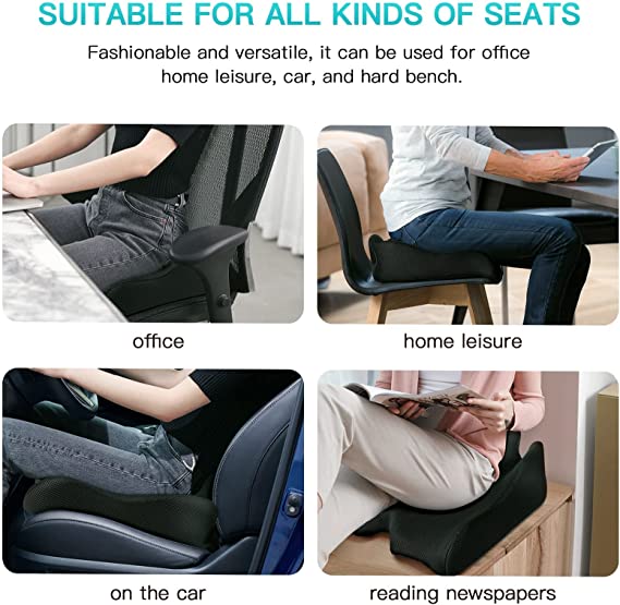 BOD SUPPORT Seat Cushion with Straps - Seat Cushion for Desk Chair, Car  Seat Cushion, Office Chair Cushion Tailbone Pain Relief Cushion design to