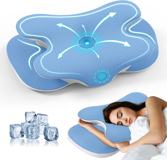 Cooling Silk Memory Foam Pillow Cervical Neck Pillows
