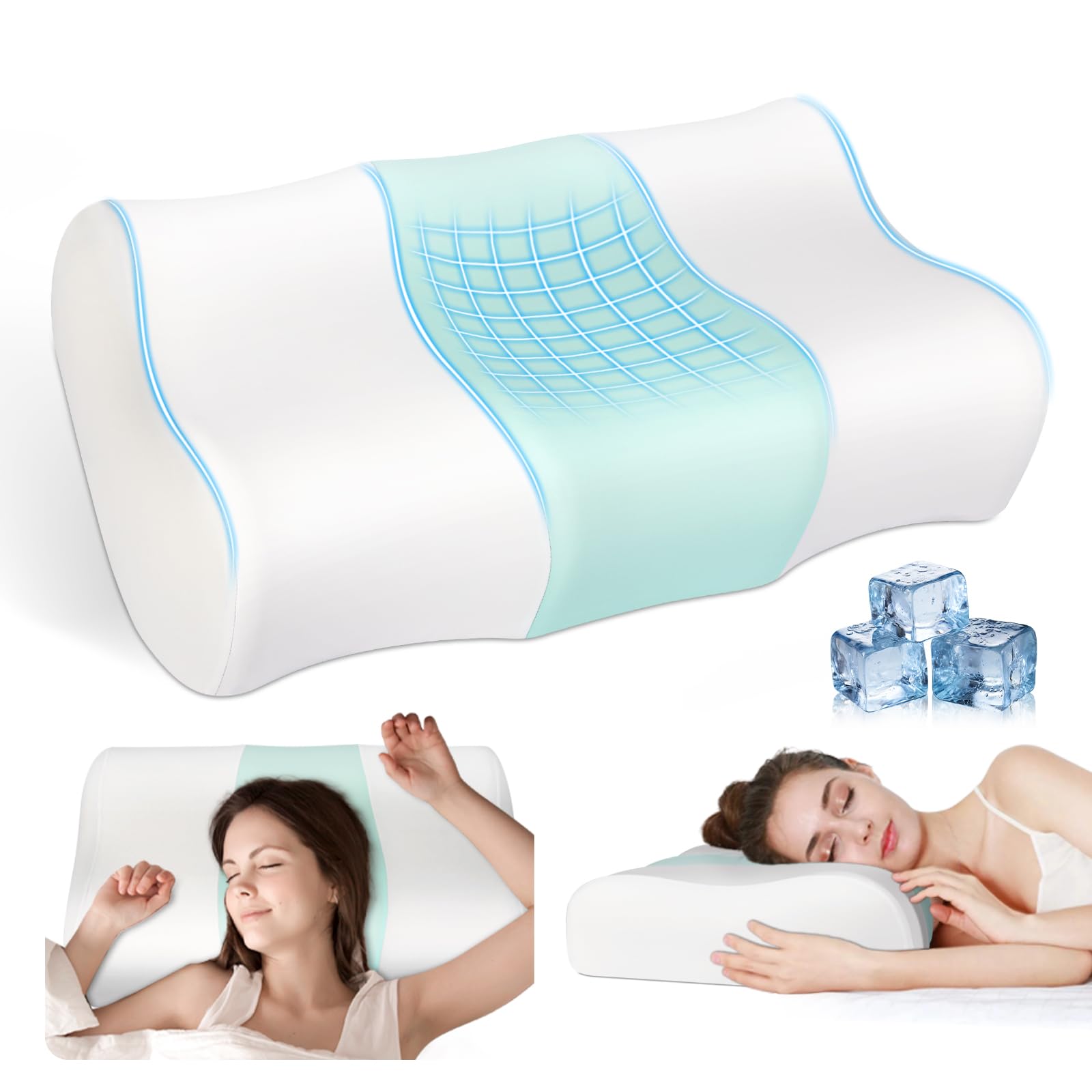 Cooling Ergonomic Orthopedic Contour Pillow Memory Foam Pillow Cervical Neck Pillow
