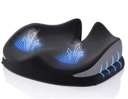 Benazcap Large Seat Cushion for Office Chair Memory Foam Coccyx Pain Relief Cushion Pillow