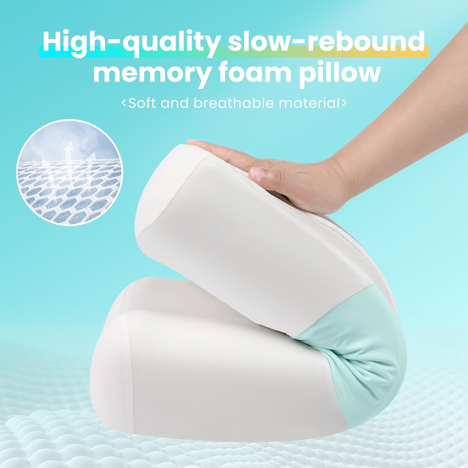 Cooling Ergonomic Orthopedic Contour Pillow Memory Foam Pillow Cervical Neck Pillow