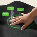 Benazcap Large Seat Cushion for Office Chair Memory Foam Coccyx Pain Relief Cushion Pillow
