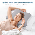 Cervical Contour Memory Foam Pillow Ergonomic Orthopedic Neck Support Pillow