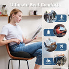 X Large Gel & Memory Foam Black Seat Cushion for Office Chair Ergonomic Cushions