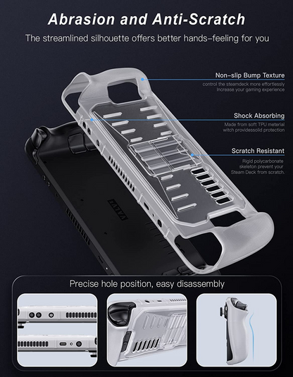 Benazcap TPU+PC Protective Case for Steam Deck 2021 Release - Clear